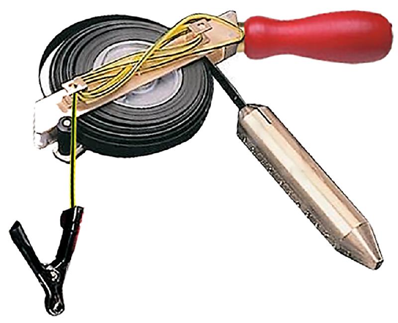Sonde de profondeur / détection de niveau d'eau - profondeur 30 m - ruban acier laqué noir gradué #4903mi_0