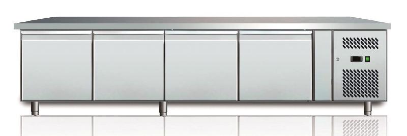 Soubassement réfrigère -2/+8°c avec 4 portes gn 1/1 de 337l - PU-GN4100TN_0