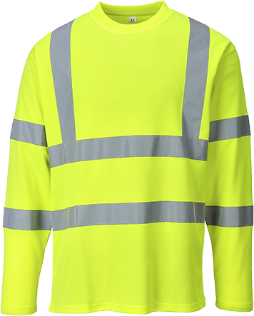 T-shirt hi-vis manche longue jaune s278, s_0