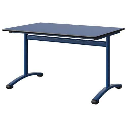 TABLE MALIBU 120X80 T5 DL STRA BLEU U525/NOIR BLEU 5005