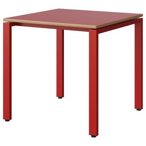 TABLE MALIBU 80X80 T6 SOUDÉ STR ALAI ROUG U321/ROUG 3020 - MANUTAN EXPERT