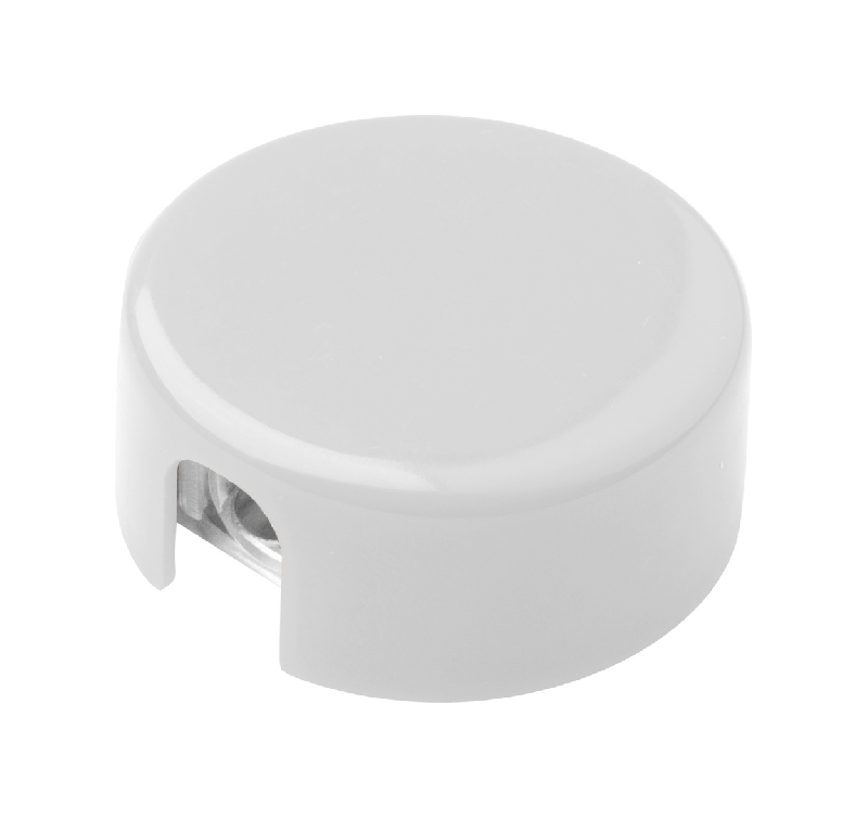 Taille-crayon rond en plastique - Couleur blanc - Poids 4.6 g_0