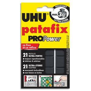 UHU - Étui de 21 pastilles Patafix blanche Pro Power - Résistance ultra forte jusqu'à 3kg - Réf. 208634_0