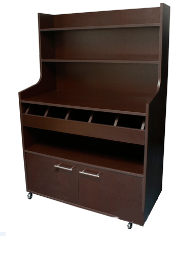 Vaisselier brasserie haut - sur roulettes - fabrication française - 110x59x159 cm_0