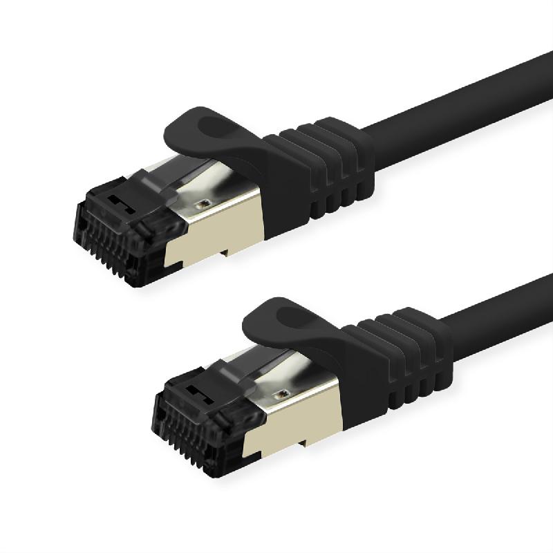 VALUE Cordon S/FTP (PiMF) Cat.8 (Classe I), fils tressés, LSOH, noir, 3 m_0