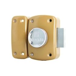 Verrou à bouton 458-50 ECO acier doré 50 mm HERACLES - doré acier 395428_0