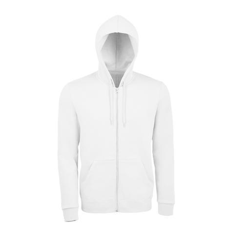 VESTE ZIPPÉE À CAPUCHE EN COTON BLANC
