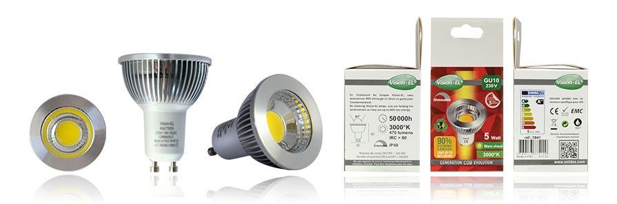 AMPOULE LED GU10 5W 2700K VISION-EL 78401