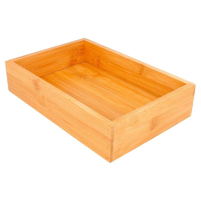 Boîte de présentation pour buffet en bambou naturel 15,5x23x5cm_0