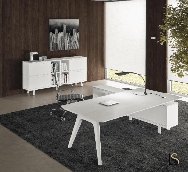 Bureau d'angle Rail en bois- Bralco. - 220, Gauche, Chêne blanc_0
