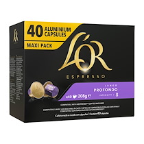 CAPSULES DE CAFÉ LUNGO PROFUNDO L'OR ESPRESSO - PAQUET DE 40
