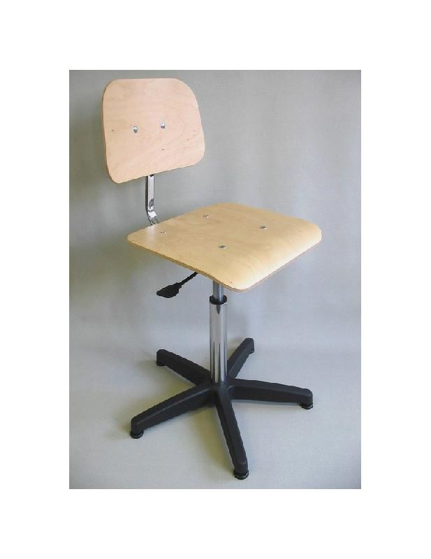 Chaise d'atelier en bois (patins- polyamide) -  chbn2121p_0