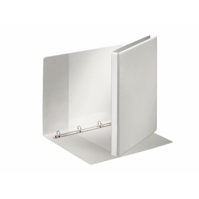 CLASSEUR PERSONNALISABLE TROIS FACES ESSELTE - 4 ANNEAUX - DOS 2,9 CM - POLYPROPYLENE - BLANC