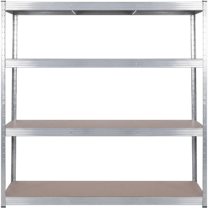 CLP Étagère lourde Métal HBT: 180x160x60 cm Argent - argenté métal 327541_0