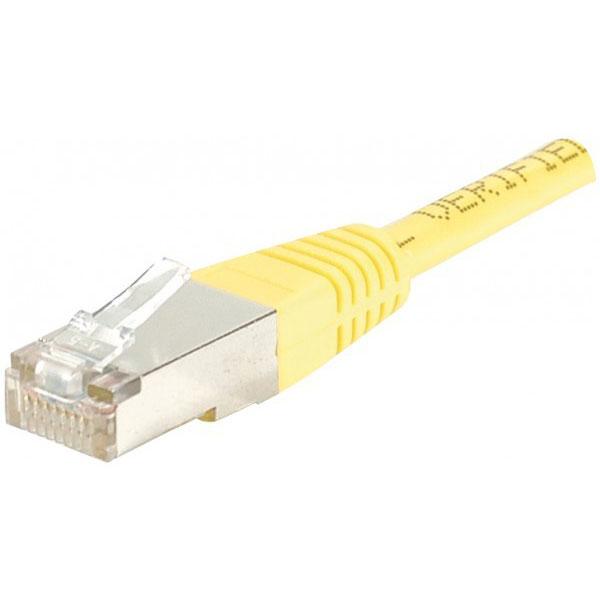 CORDON RJ45 CATEGORIE 6 F/UTP JAUNE - 15 M