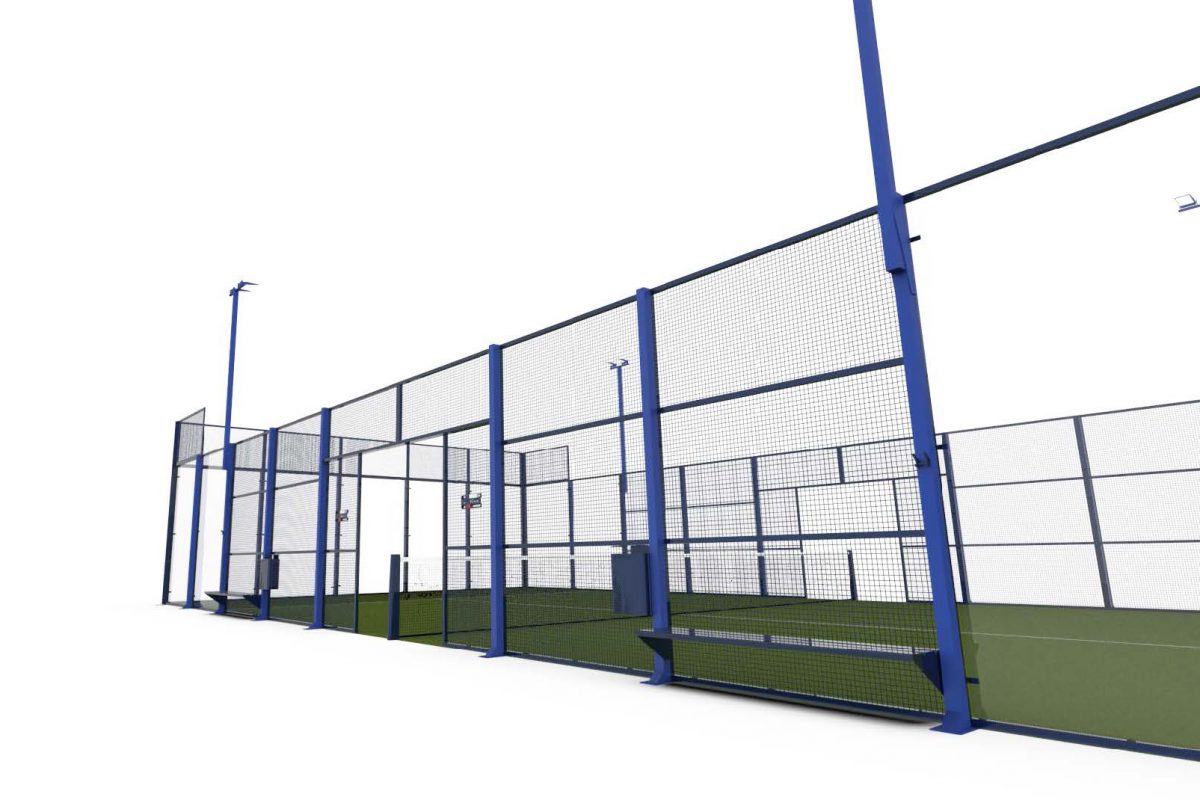 Court de padel 'VISION' - cadre construit avec un tube de 40 x 40 x 2 mm - installation fixe ou temporaire_0