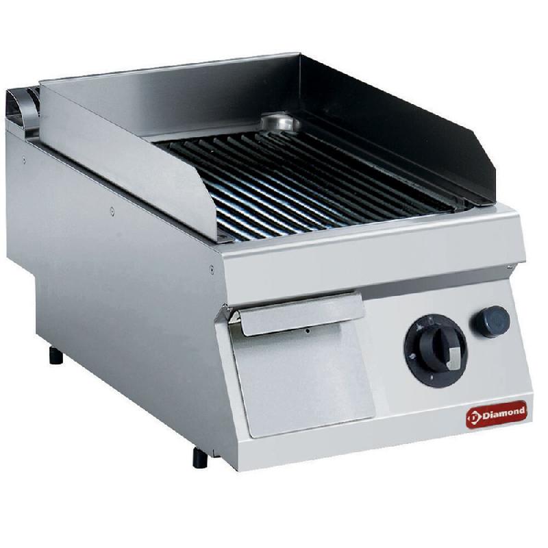 Diamond - Plaque de cuisson gaz, rainurée -TOP- - réf. G17/PR4T-NE - inox AKS-G17/PR4T-NE_0