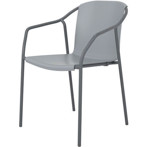 FAUTEUIL JARDIN EMPILABLE BLEU GRIS ROD - EZPELETA