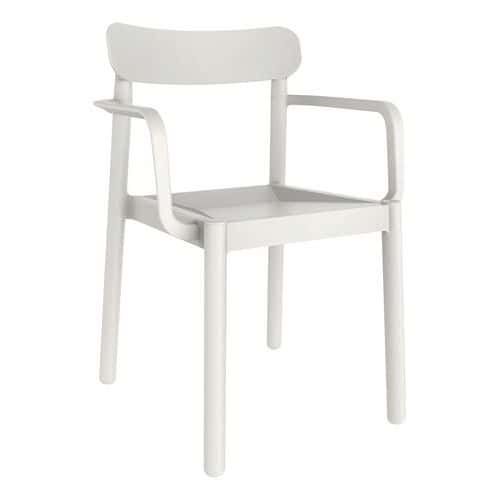 FAUTEUILS ELBA POLYPROPYLÈNE - BLANC - GARBAR