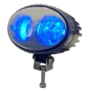 Feu de sécurité Blue Spot pour chariot élévateur - 2 LEDs bleues 5W - Alimentation 10/60V - IP68 - Réf 250212_0
