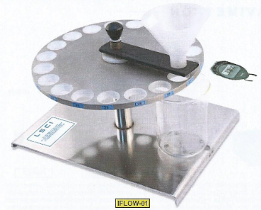 Fluidimètre pour poudres - disque à 20 orifices de Ø 4 à 34mm - méthode d'analyse conforme aux normes British et European Pharmacopée_0