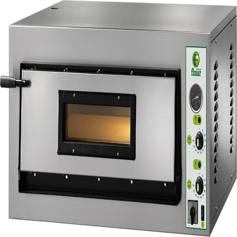 Four à pizza électrique professionnel FIMAR. Modèle manuel FML4. 1 chambre de cuisson avec dessus réfractaire. Capacité 4 pizzas - 823_0