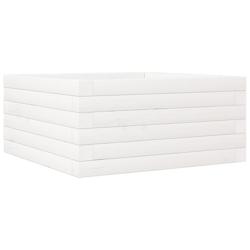 Helloshop26 - Jardinière bac lit surélevé plantes fleurs terrasse jardin 50 x 50 x 23 cm bois de pin massif blanc 02_0037629 - 3000214266312_0
