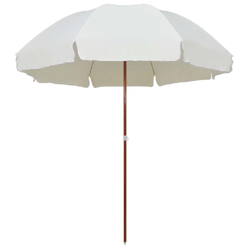 Helloshop26 - Parasol avec mât en acier 300 cm sable 02_0008104 - Bois massif 3000433782723_0
