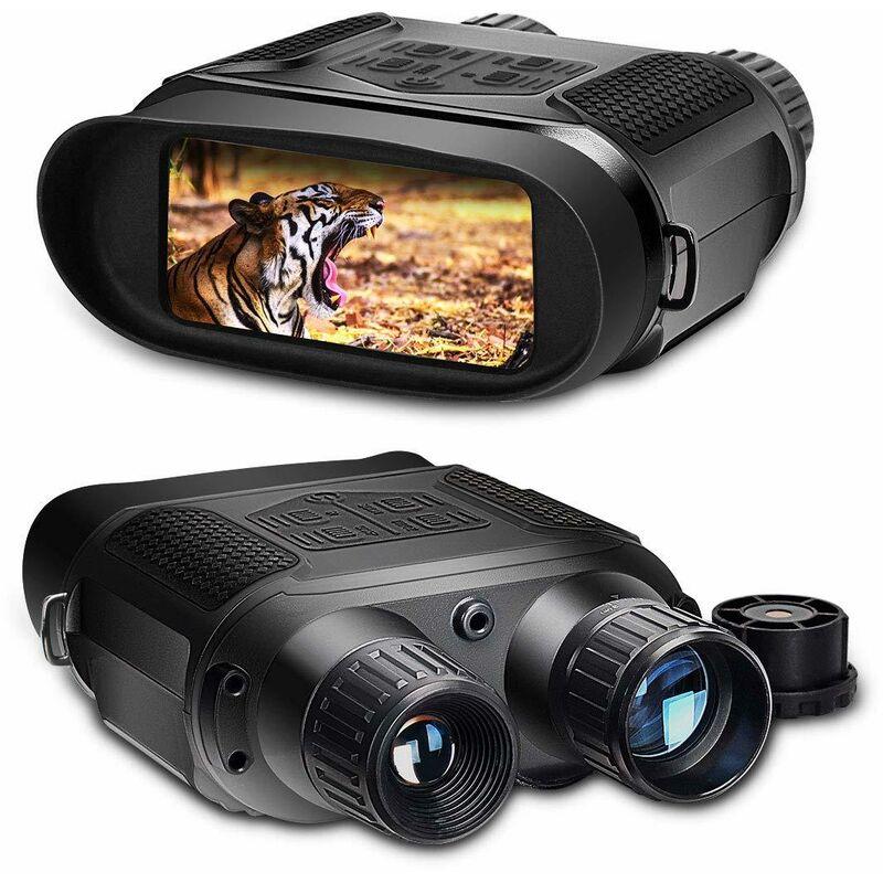 JUMELLES DE VISION NOCTURNE POUR ADULTES, AVEC CARTE TF 32 GO, ZOOM INFRAROUGE NUMÉRIQUE HD 7X WIDESCREEN 1300FT/400M NIGHT VISION CAMERA & GOGGLES