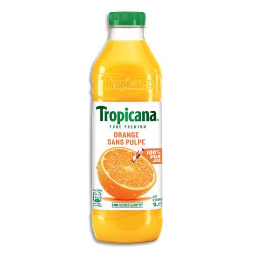 JUS D'ORANGE TROPICANA - BOUTEILLE DE 1 L - LOT DE 6