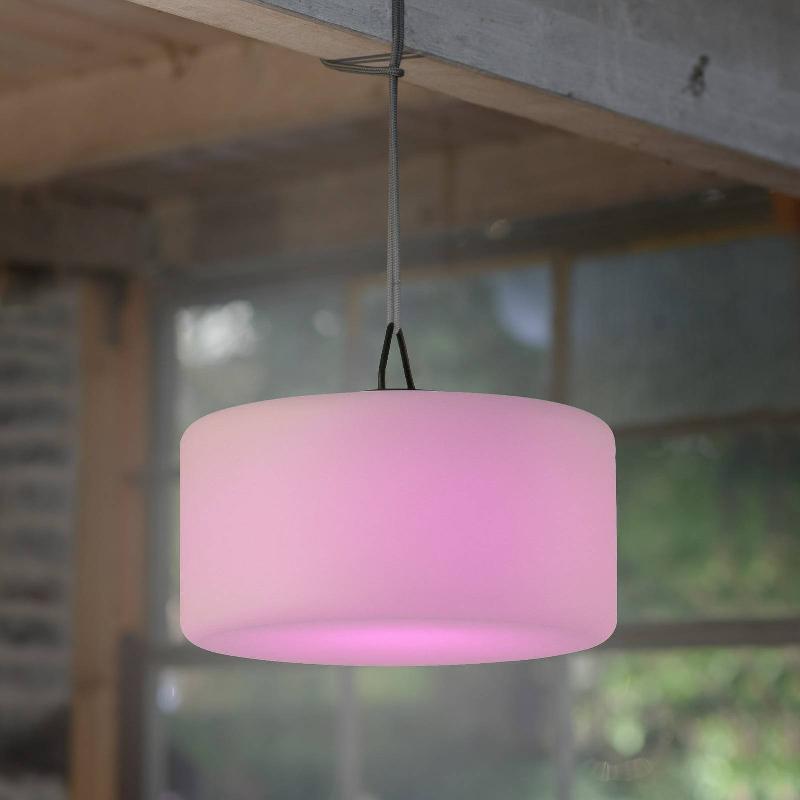 JUST LIGHT. SUSPENSION LED HOLLY À BATTERIE, IP44, Ø30CM