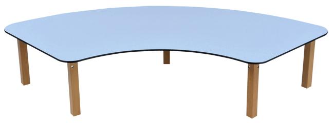 TABLE ZÉBULON HARICOT 203,6 X 93,5 CM T00 COLORIS ROUGE CERISE - MANUTAN COLLECTIVITÉS