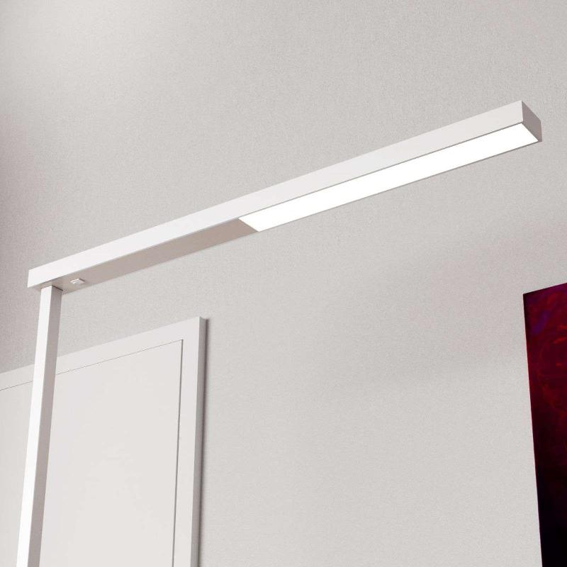 ARCCHIO LAMPADAIRE DE BUREAU LED TAMILO, BLANC, MÉTAL, 194 CM