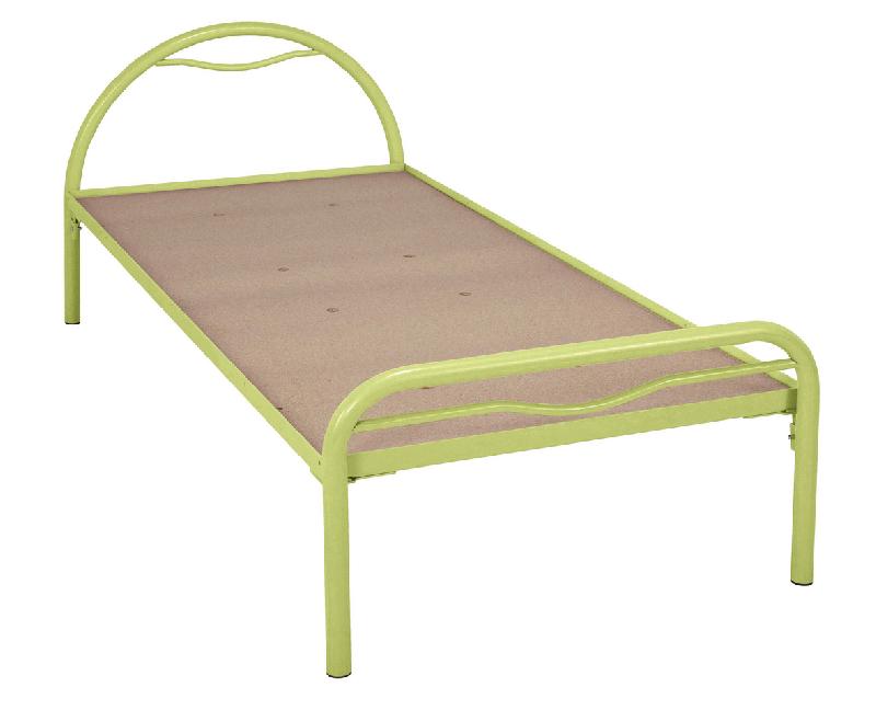 LIT TÊTE ARCEAU MÉTAL ALBA SOMMIER AGGLO 80X190 CM COLORIS ANIS - MANUTAN COLLECTIVITÉS