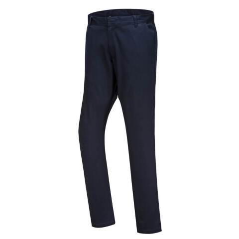 LOT DE 2 - PORTWEST S232 PANTALON CHINO SLIM STRETCH EXTENSIBLE MARINE - TAILLE 32 - STANDARD