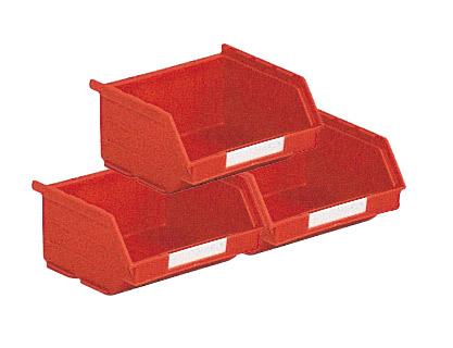 Lot de 50 bacs à bec en plastique 0,25 litre rouge_0