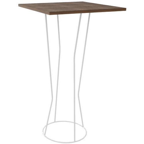 MANGE DEBOUT CYCLO 60 X 60 CM PLATEAU CHÊNE COLORADO PIÈTEMENT BLANC