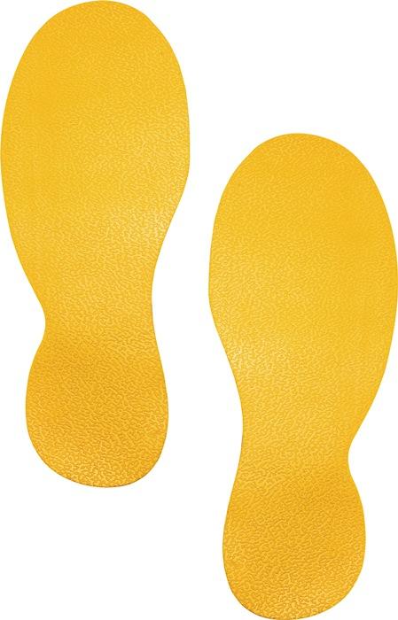 Marquage des places de parking - Forme C empreinte de pas autocollant jaune de sécurité - 5 paires par paquet - DURABLE_0