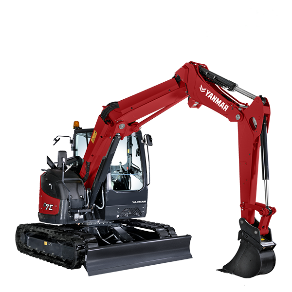 Midi-pelle B7-6 YANMAR - idéale pour zones densément peuplées et chantiers urbains restreints, moteur TNV 53,5 kW_0