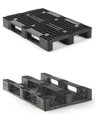 Palette plastique médium 1200x800x145 mm 3 semelles_0