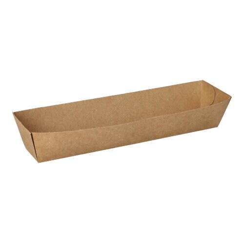 Papstar 50 barquettes pour snacks, série « pure », carton, 3 cm x 3,3 cm x 18,5 cm, brun - marron multi-matériau 48192000_0