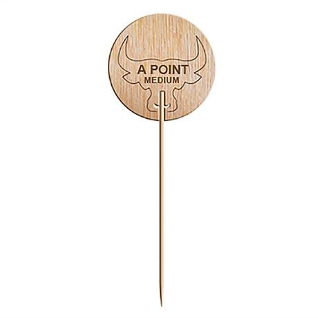 PICK À STEAK À POINT 9.5 CM BOIS NATUREL (VENDU PAR 100)