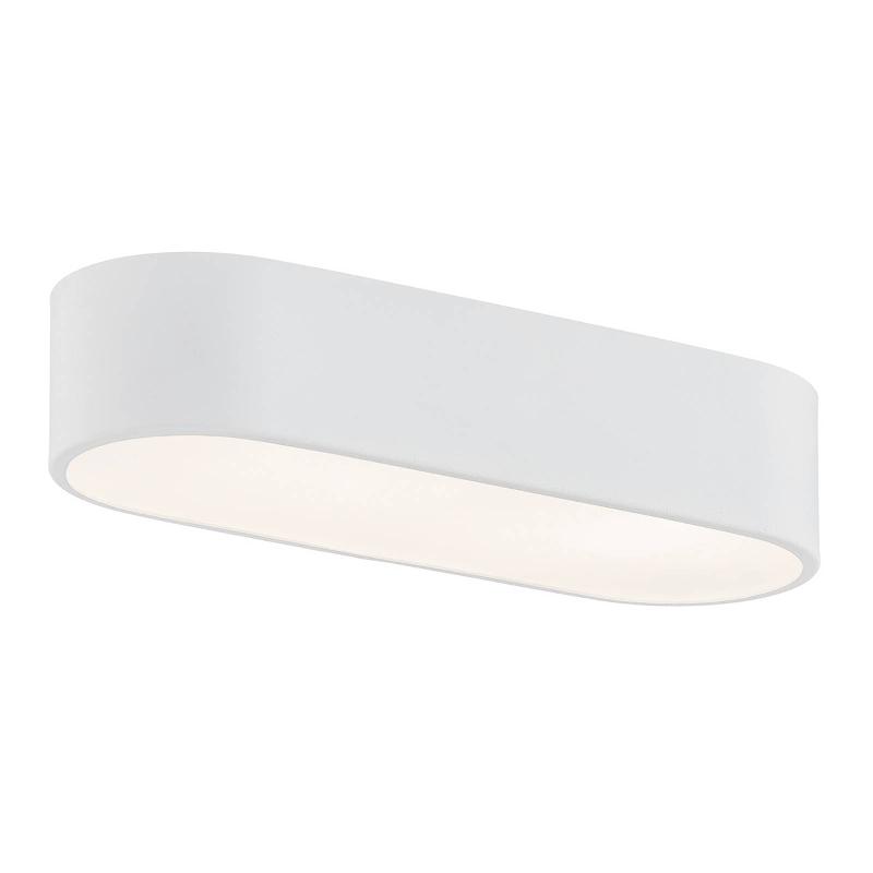 EULUNA PLAFONNIER TILDEN EN ACIER BLANC, LONGUEUR 50 CM