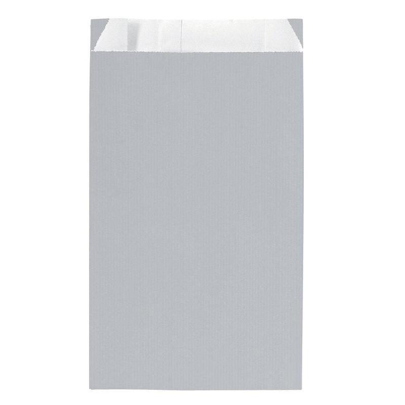 Pochettes cadeaux kraft lisse - argent - 12+4,5x20cm - par 250_0