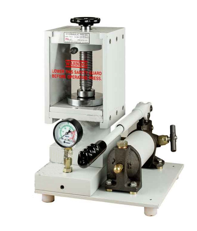 Presse hydraulique manuelle 15T - Idéale pour pastillage KBr 13 mm en spectroscopie infrarouge_0