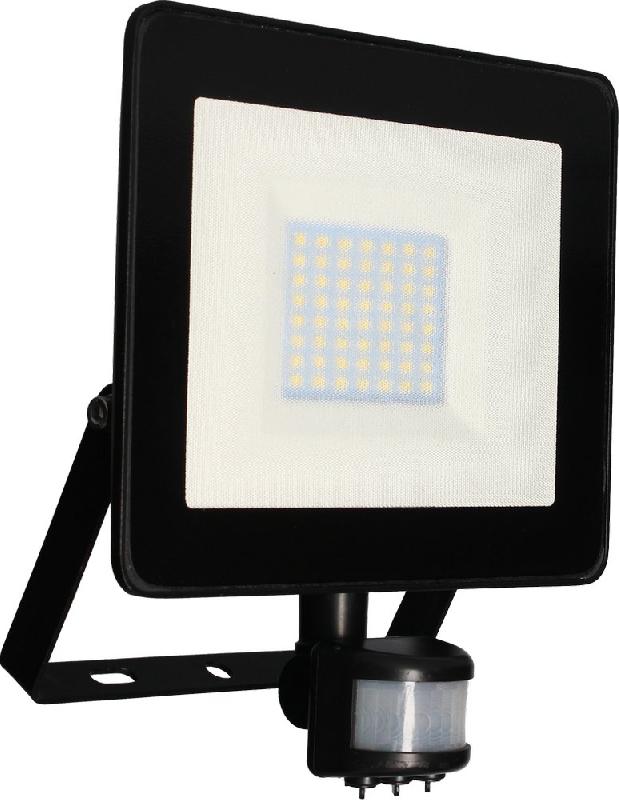Projecteur mural KREON 50W 4000lm - détecteur de mouvement paramétrable - finition noir mat - IP44_0