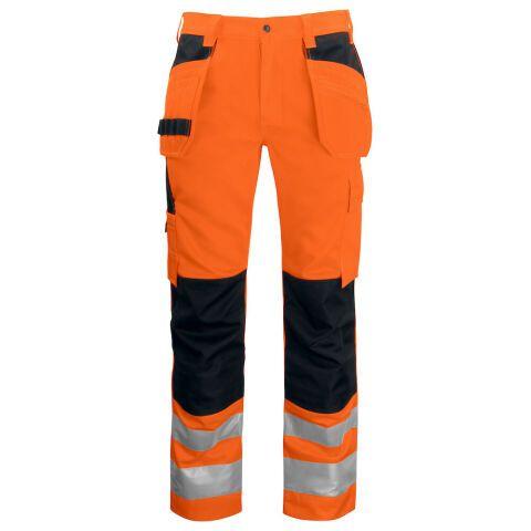 PROJOB 6531 PANTALON POLYCOTON PRIO EN ISO 20471 CLASSE 2 ORANGE/NOIR - TAILLE 50