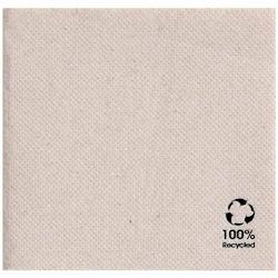 García de Pou Garcia de Pou 100 unités - Serviettes Ecolabel 'Double Point' 19 G/M2 20X20 Cm Naturel Ouate Recyclée - beige papier 191.09_0