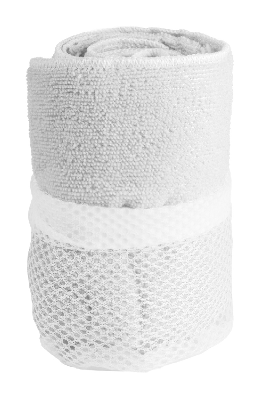 Serviette de sport en microfibre - avec pochette - 185 gr/m² - couleur blanche_0