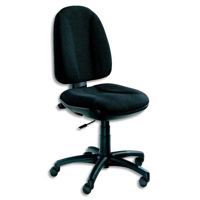 SIEGE DE BUREAU A ROULETTES WEBSTAR NOIRE - CONTACT PERMANENT - PIETEMENT NYLON NOIR